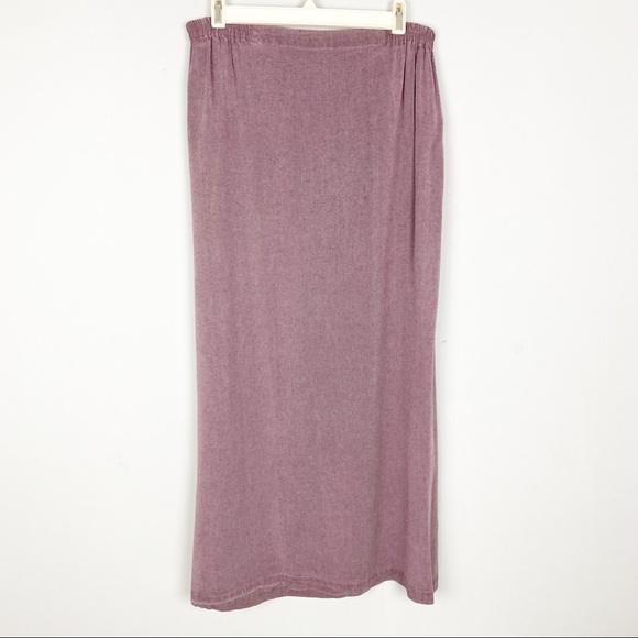 ViaVai by Pollero Tencel Plum Long Maxi Skirt Large - Picture 2 of 8